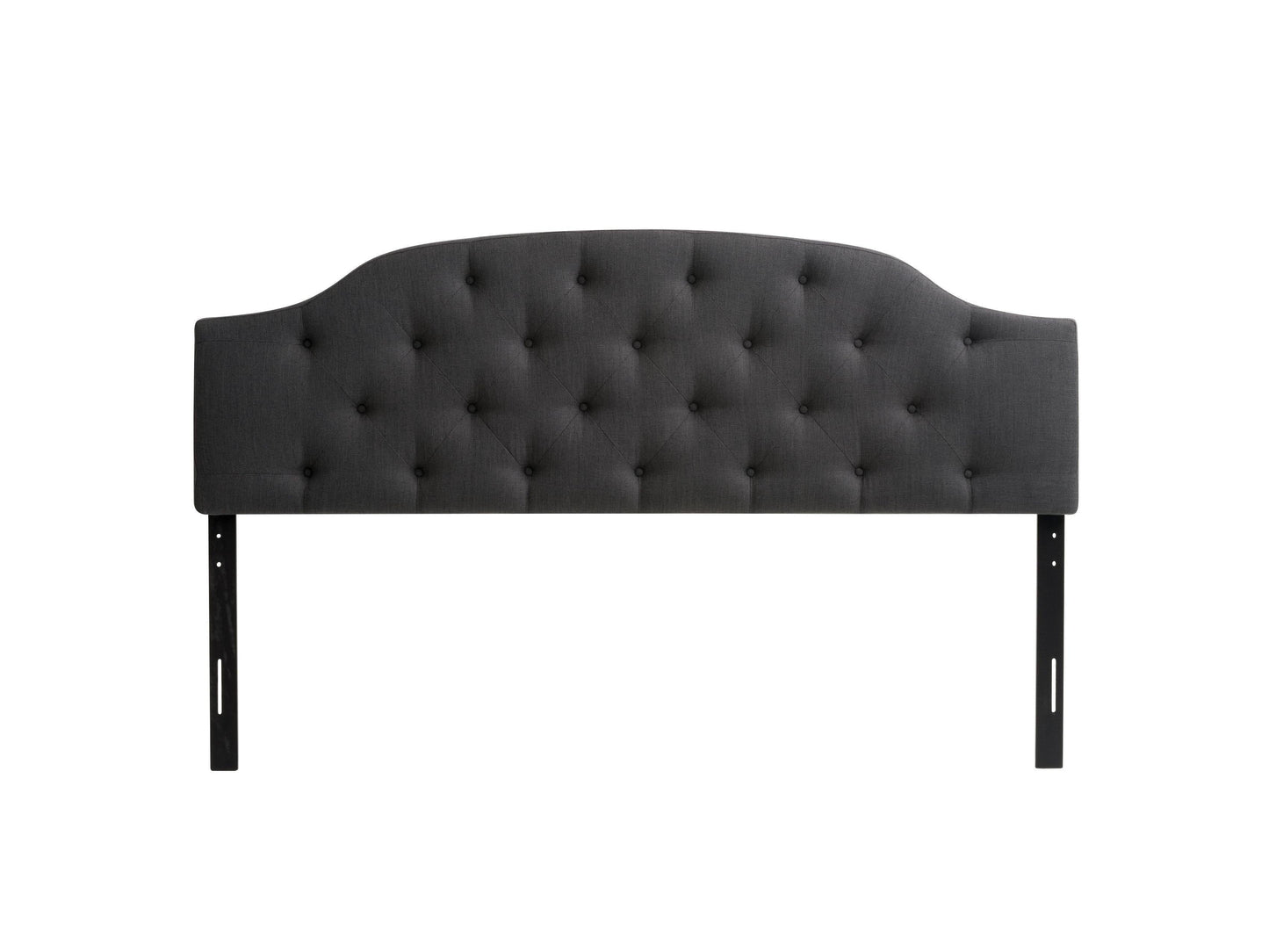 King-sized diamond tufted headboard in beige fabric with elegant button details and plush padding, ideal for adding a touch of luxury and sophistication to your bedroom decor.