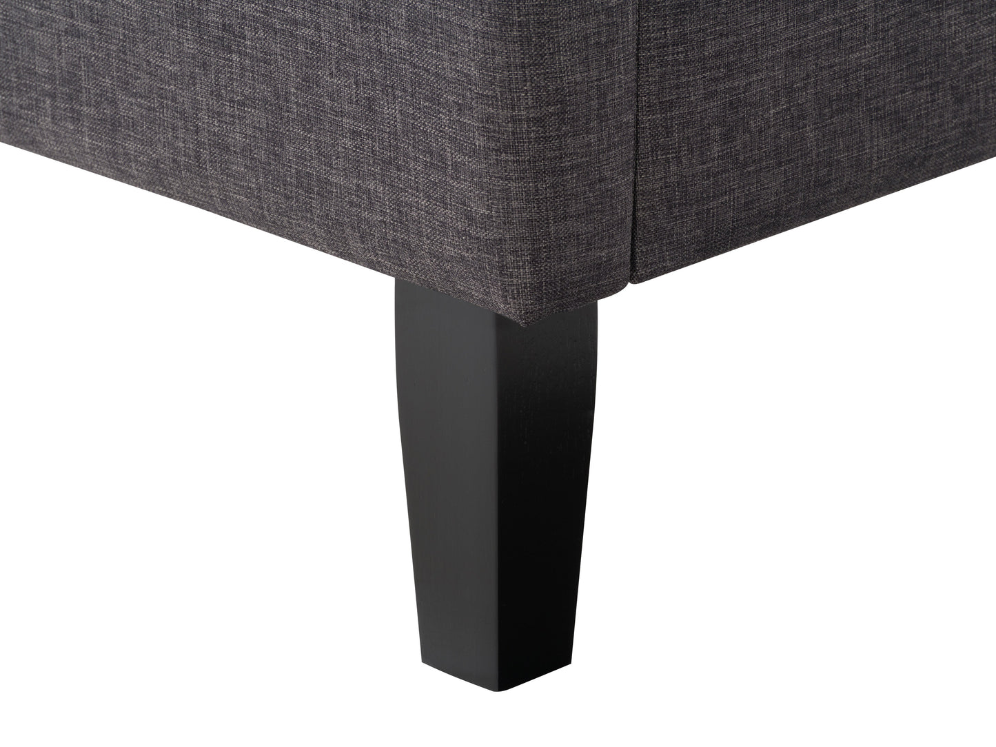 Dark Grey Tufted Upholstered Bed, Queen