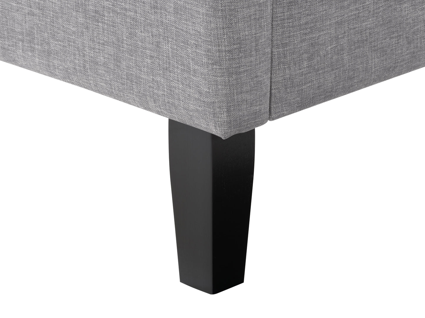 Light Grey Tufted Upholstered Bed, Twin