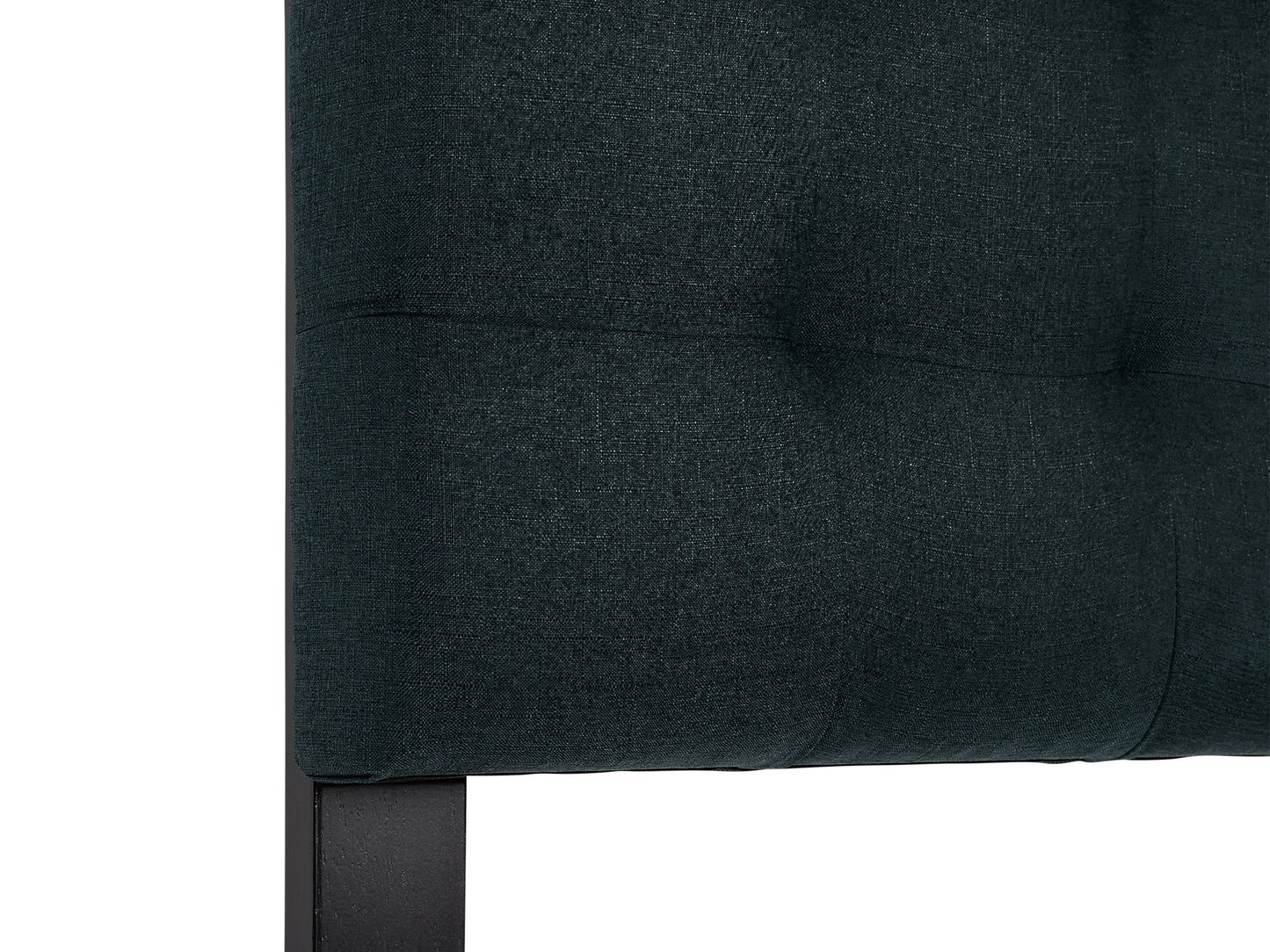 Blue twin/single modern headboard with sleek design, upholstered in soft fabric, featuring a minimalist style and durable construction. Ideal for contemporary bedrooms, offering both comfort and elegance.