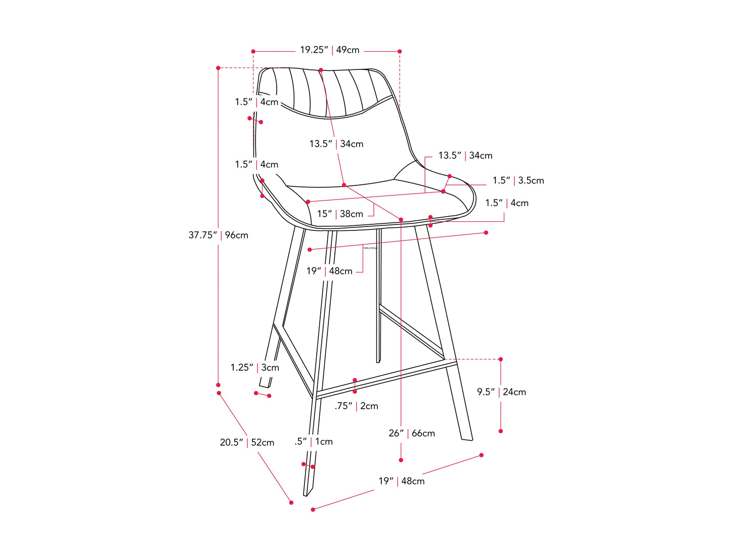 Brown Vegan Leather Stools
