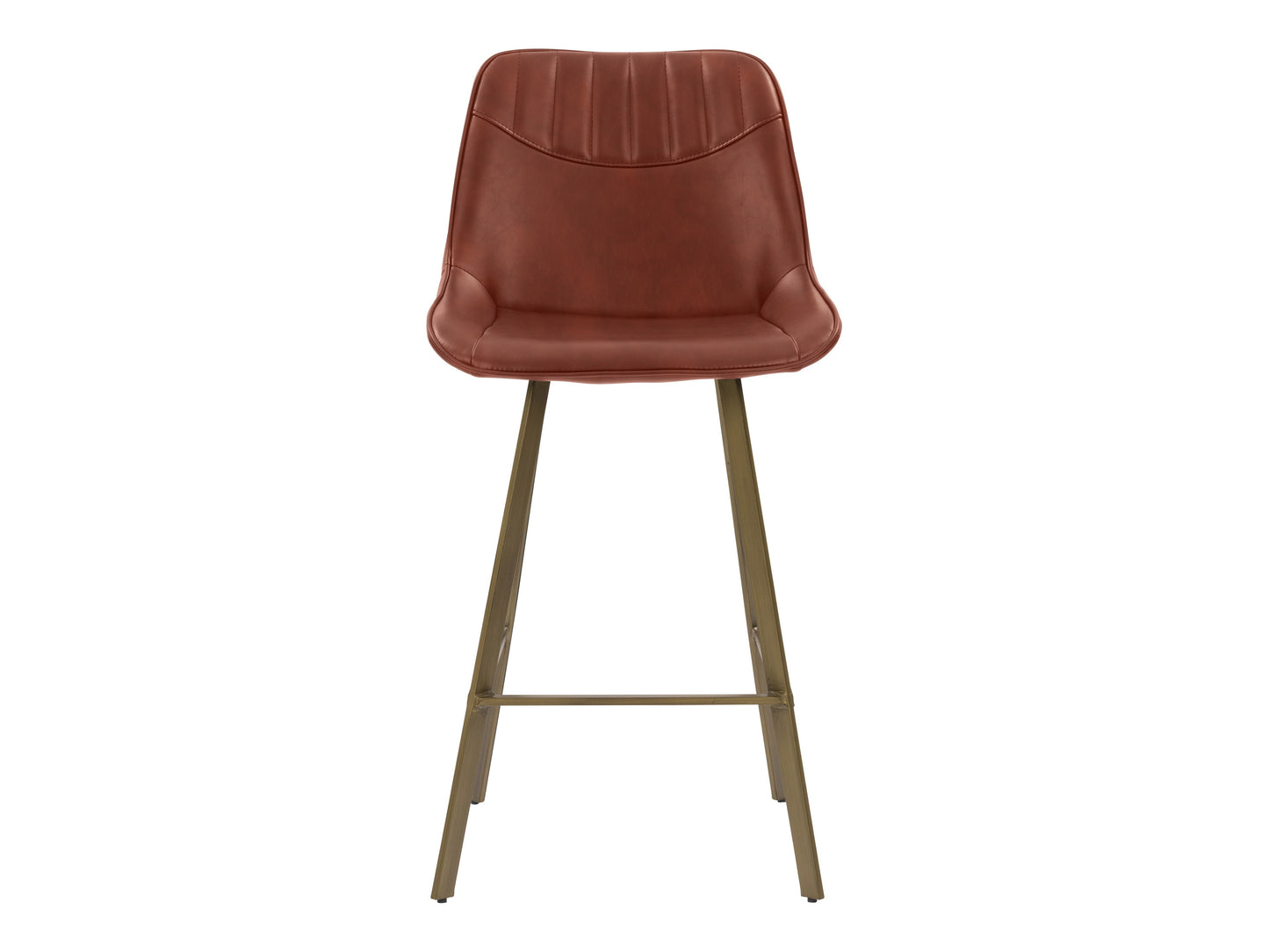 Brown Vegan Leather Stools