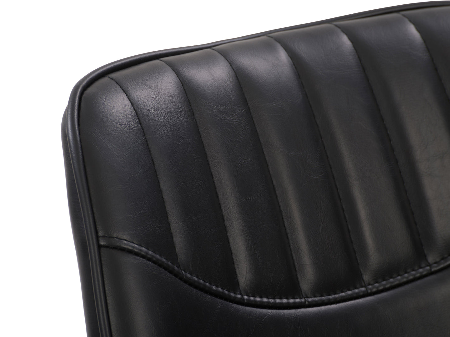 Black Vegan Leather Stools