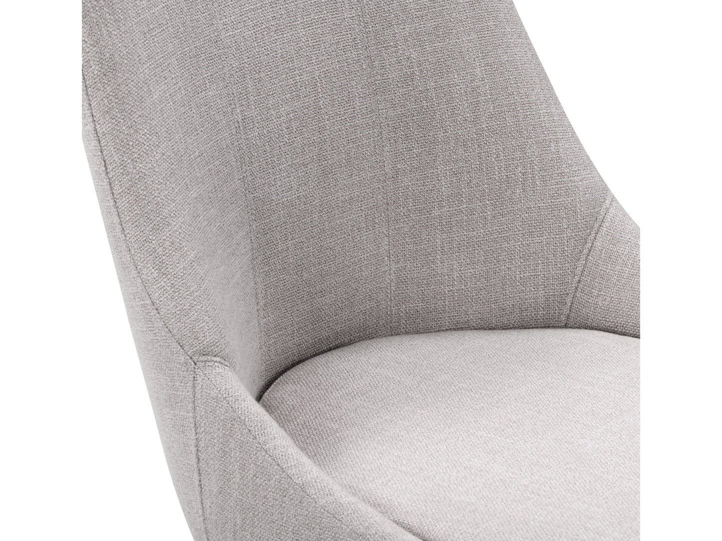 Light grey modern bar stools with cushioned seats, sleek metal legs, and footrests. Ideal for contemporary kitchens or bars, these stools feature a minimalist design and durable fabric upholstery.