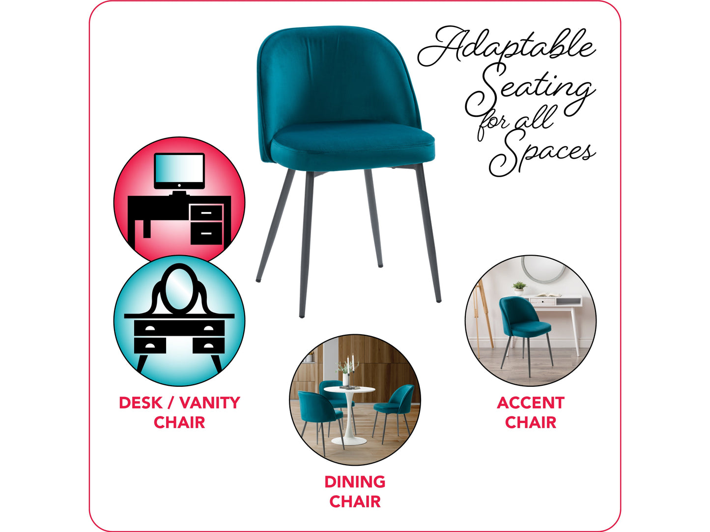 Teal velvet dining chair with gold metal legs, featuring a curved backrest and plush cushioning for luxurious comfort and modern elegance. Ideal for contemporary dining rooms or stylish home offices.