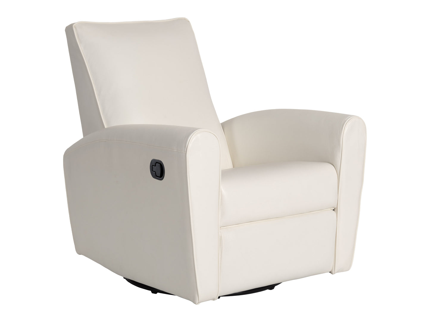 Marin Swivel Glider Recliner, White Faux Leather