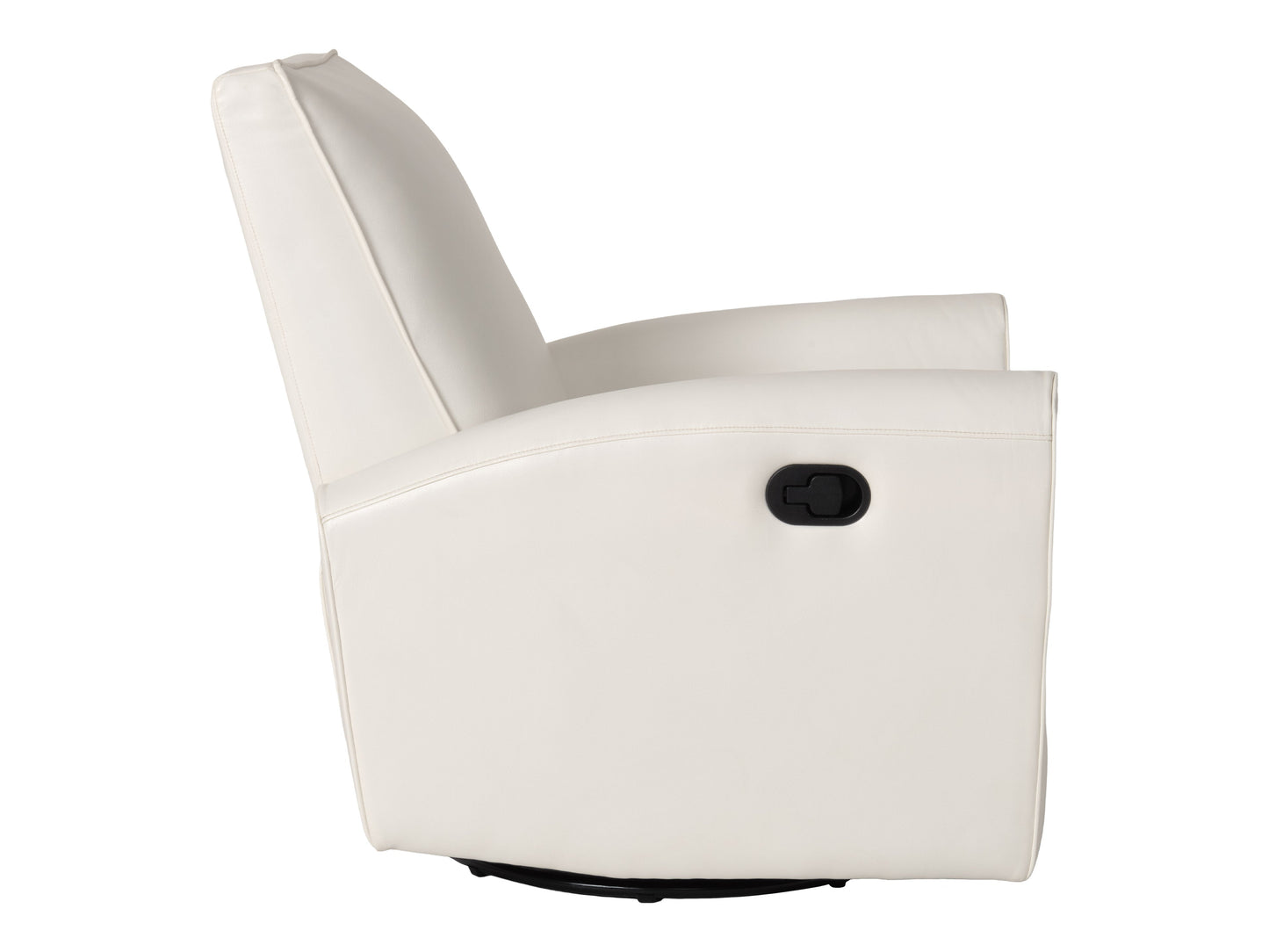 Marin Swivel Glider Recliner, White Faux Leather