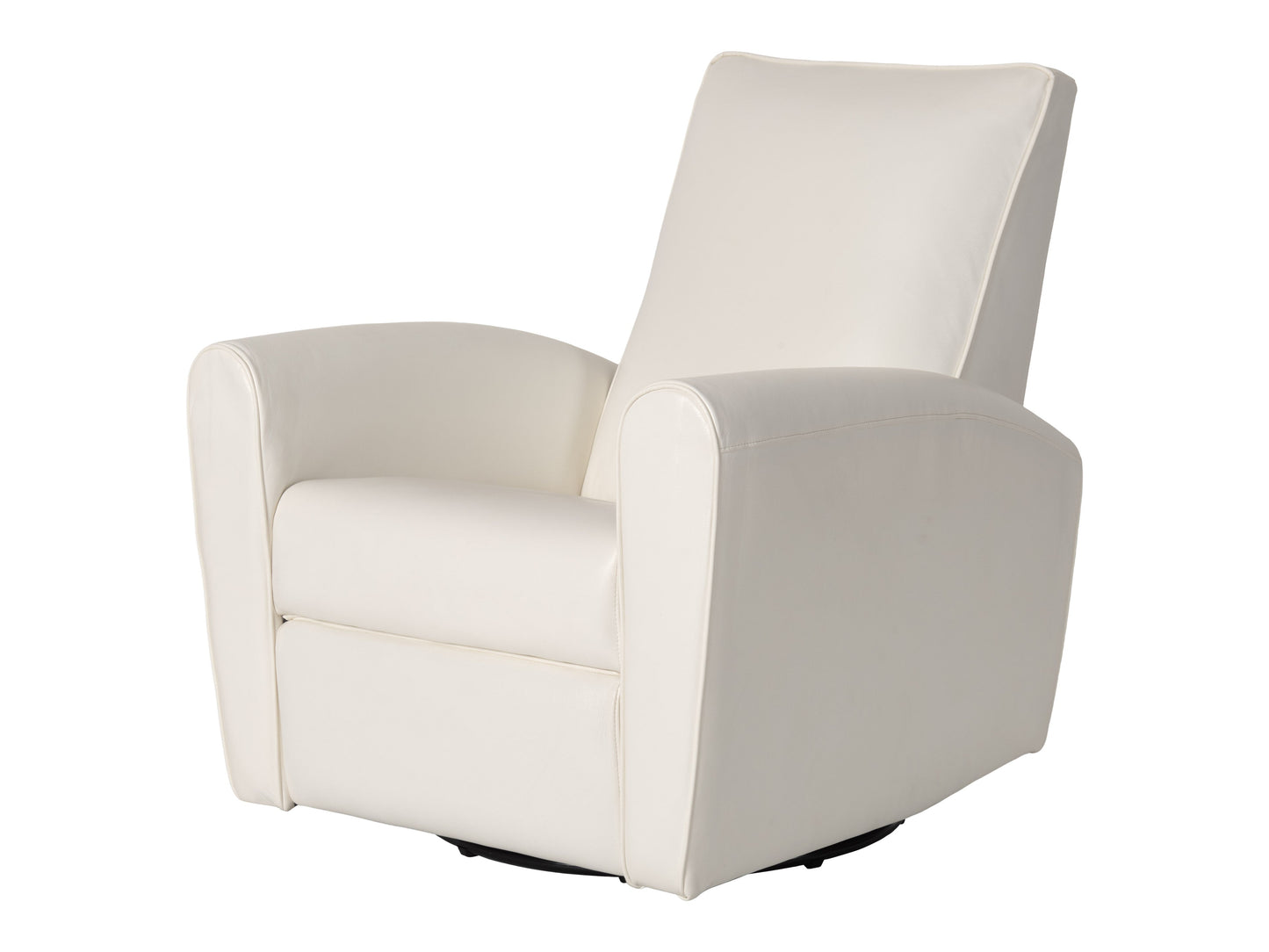 Marin Swivel Glider Recliner, White Faux Leather