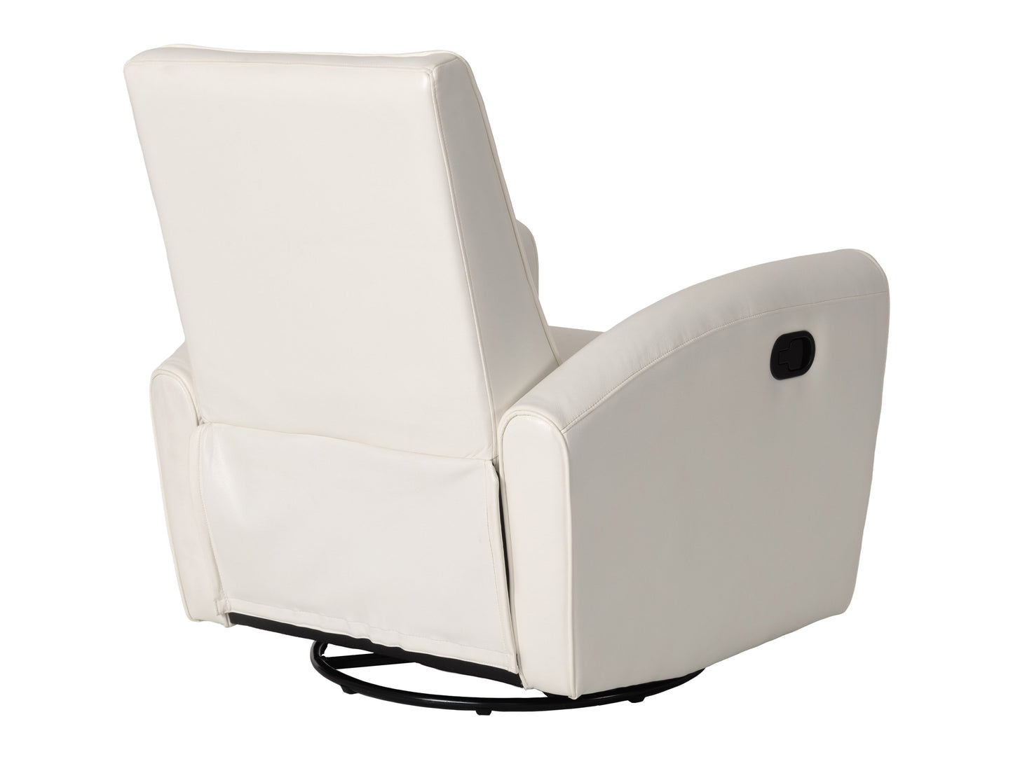 Marin Swivel Glider Recliner, White Faux Leather