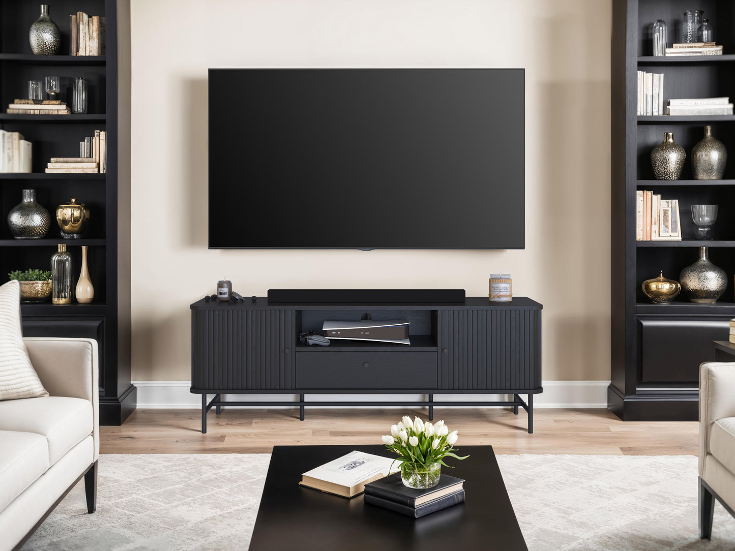 Curved TV Stand / Media Console for up to 75" TVs