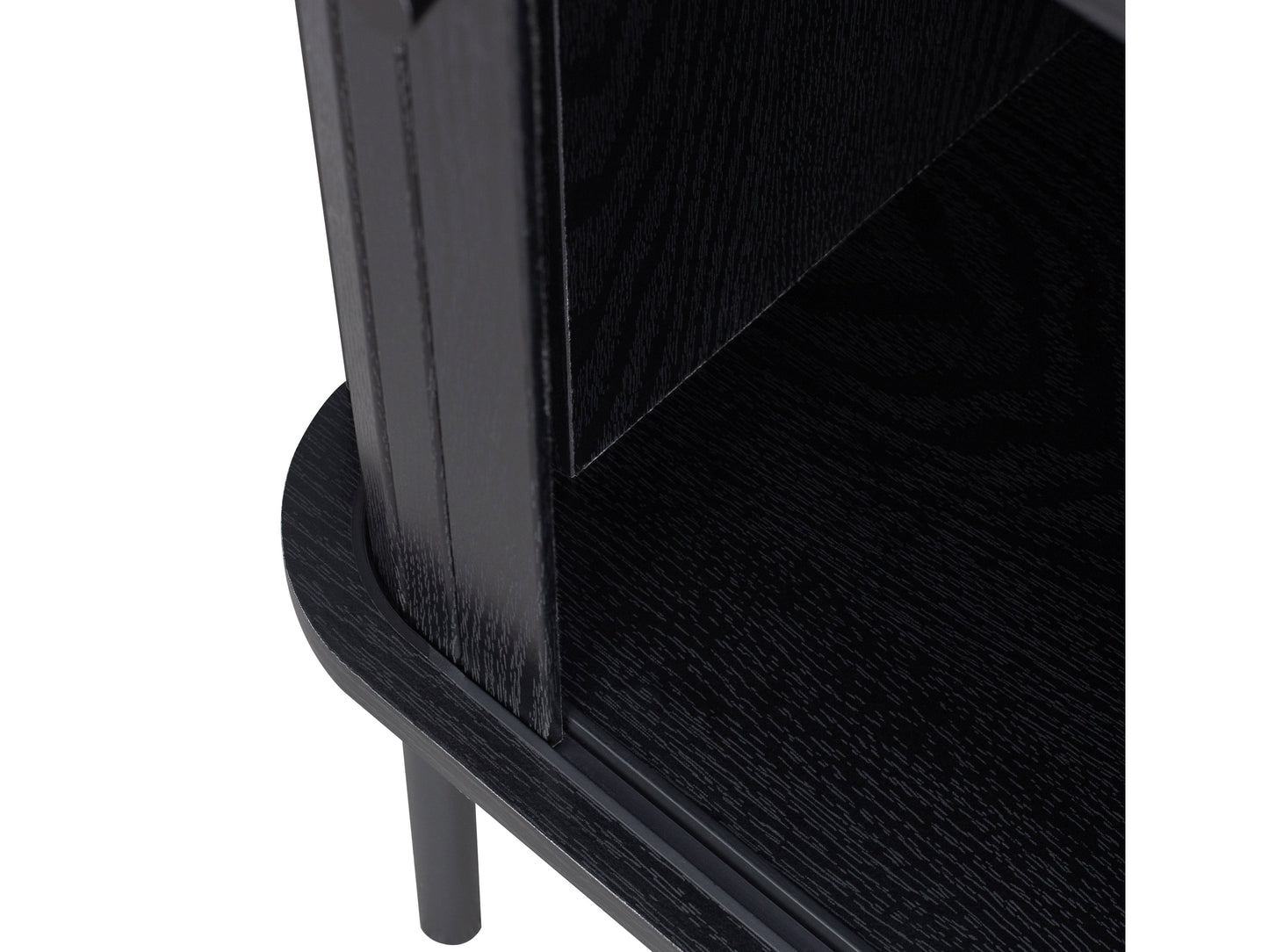 Black Curved Sideboard Buffet