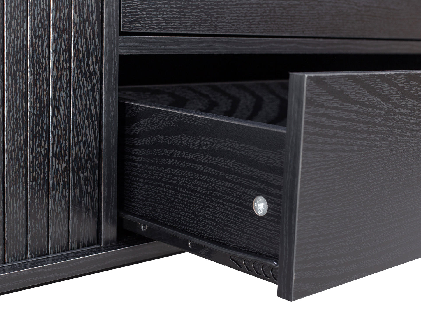 Black Curved Sideboard Buffet