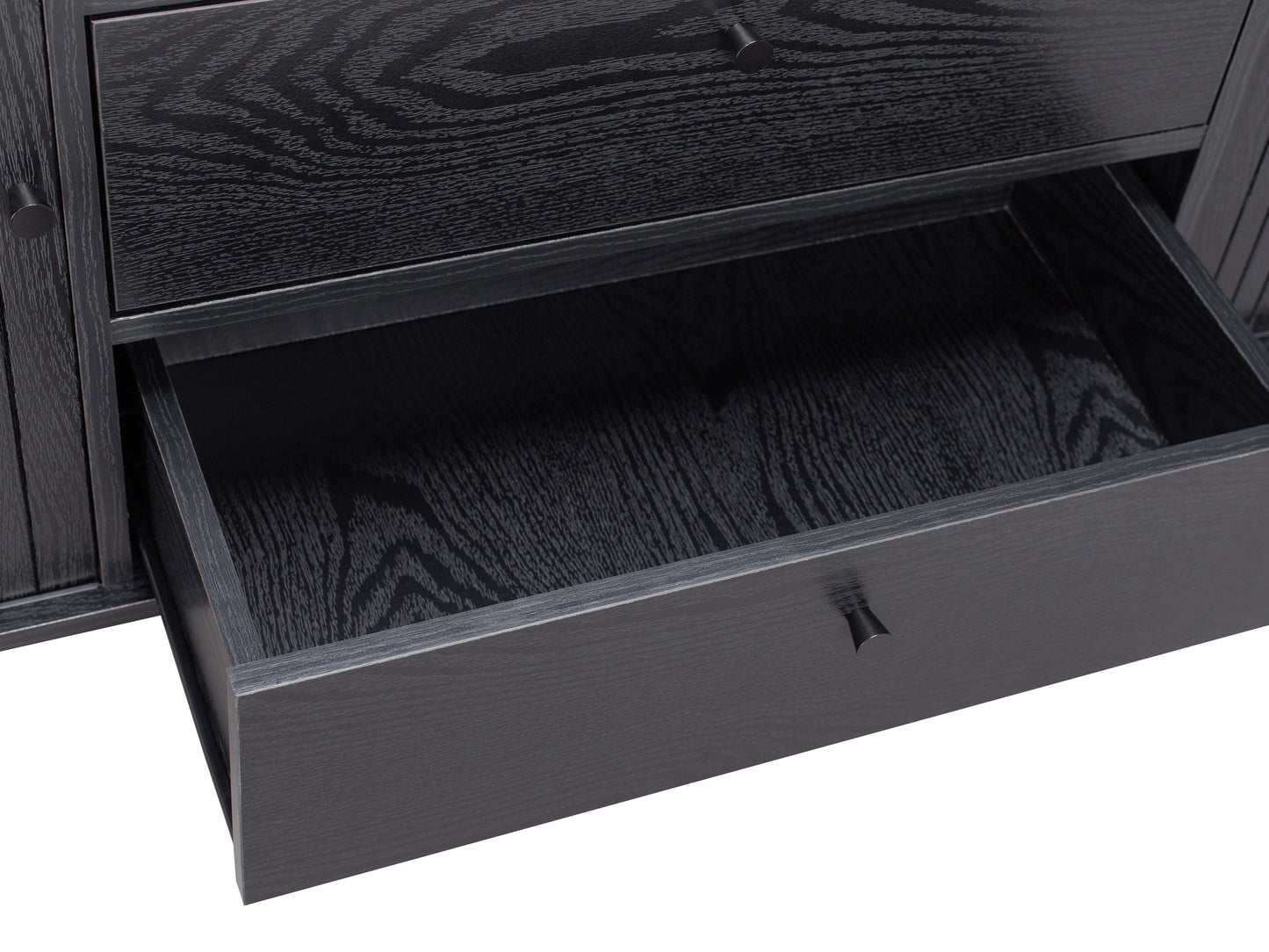 Black Curved Sideboard Buffet
