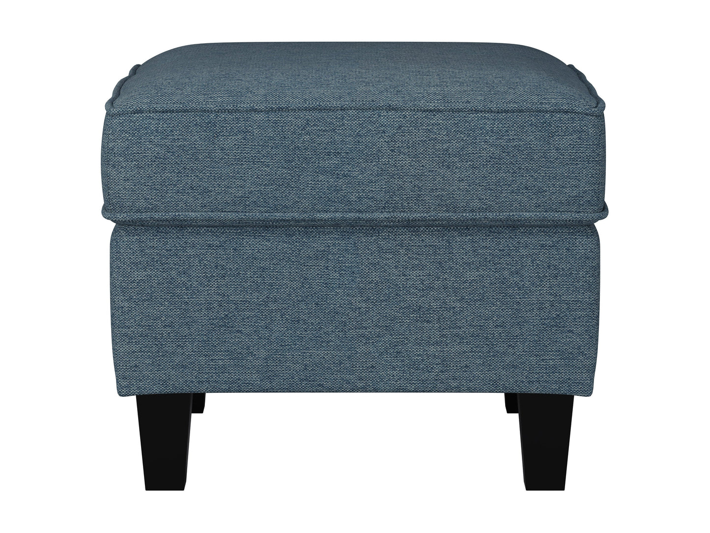 Georgia Fabric Ottoman, Blue