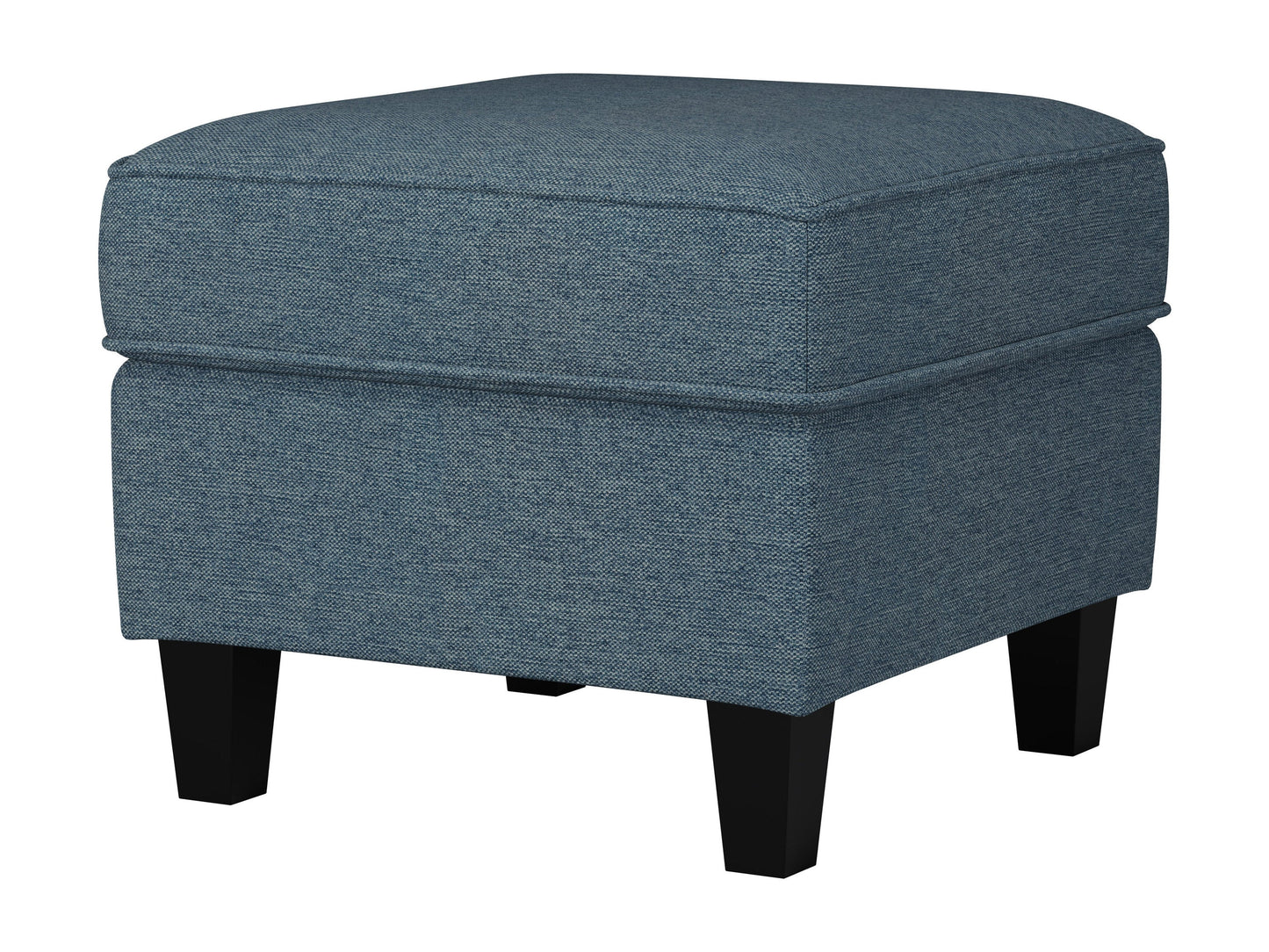 Georgia Fabric Ottoman, Blue