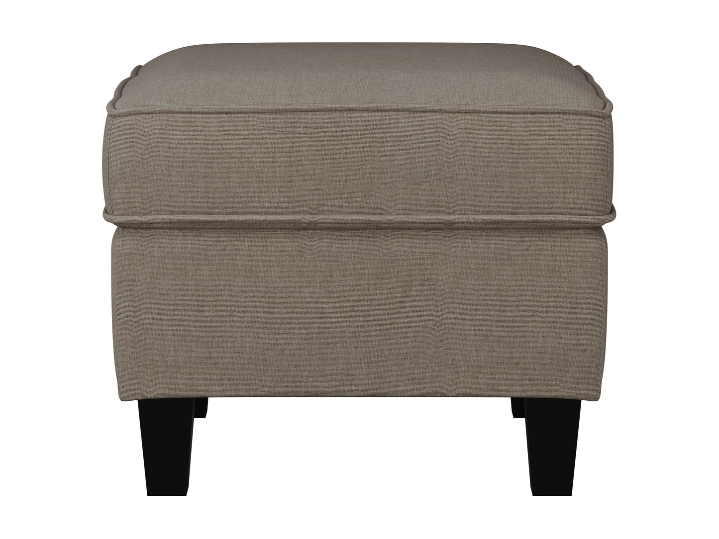 Georgia Fabric Ottoman, Taupe