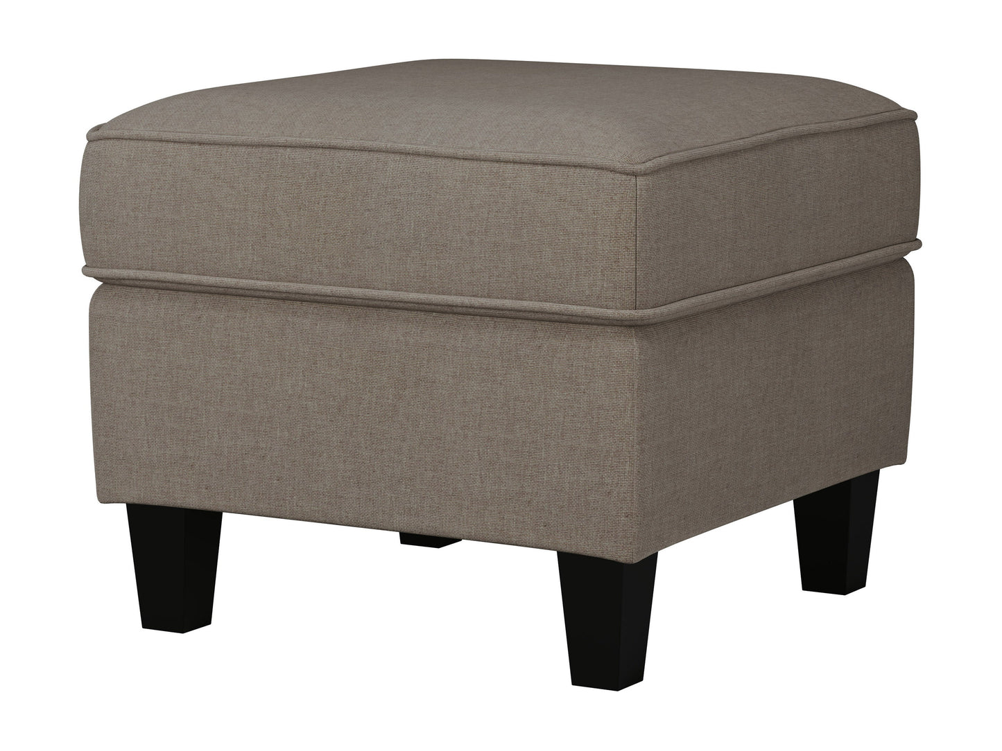 Georgia Fabric Ottoman, Taupe