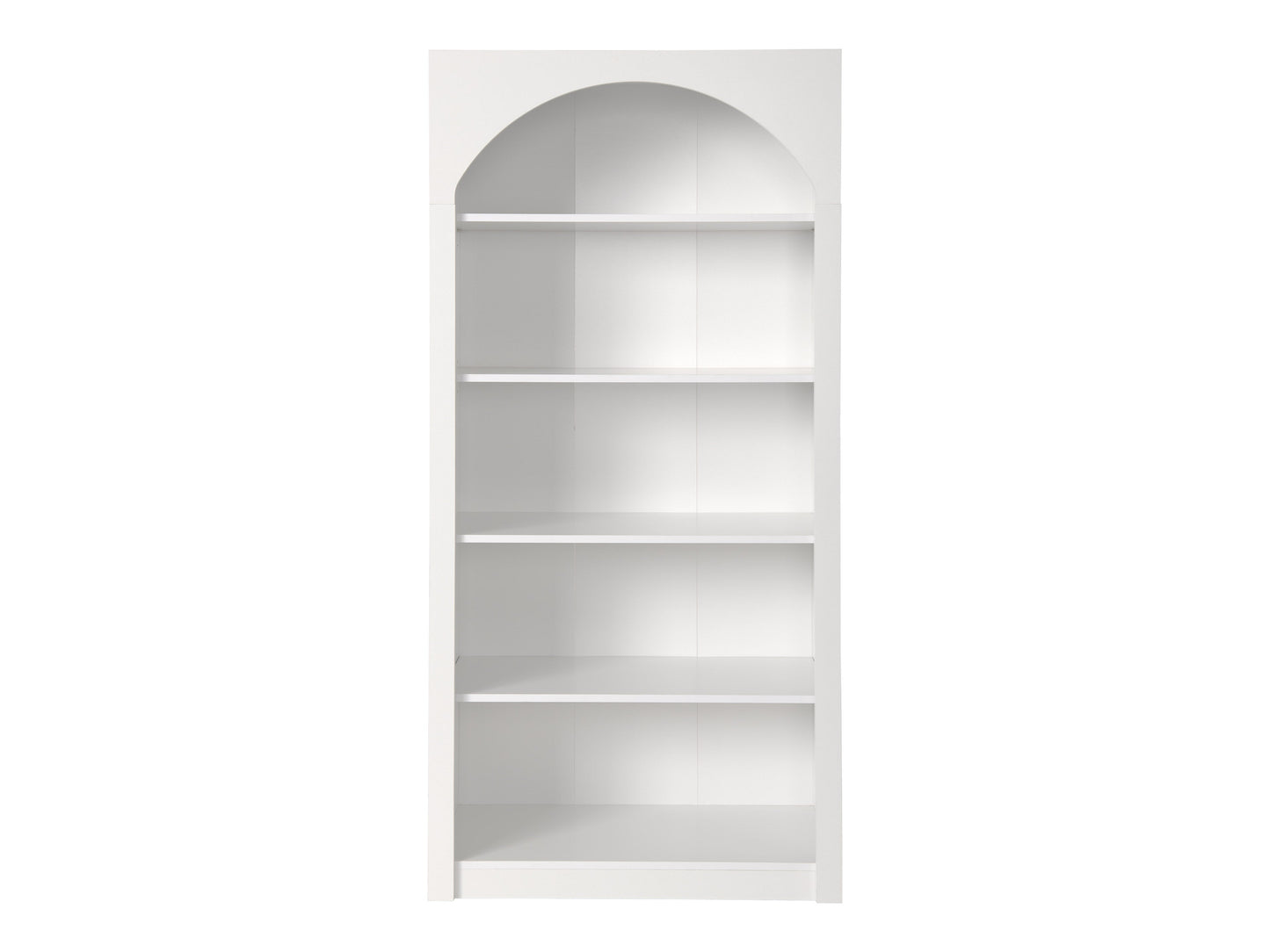 Caldwell Arched Bookcase, White