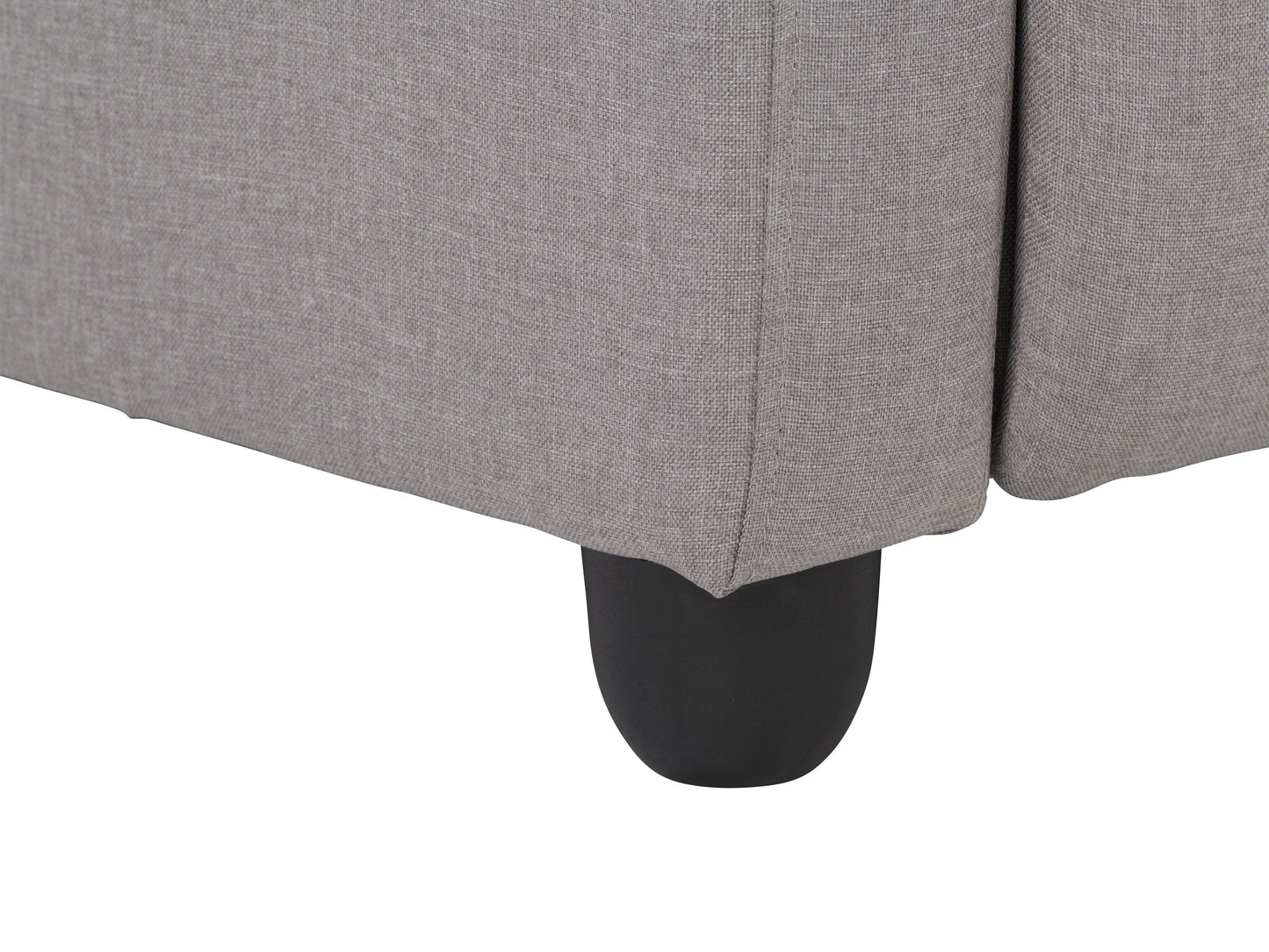 Light grey push back recliner with plush cushioning, sleek armrests, and a modern design. Upholstered in soft fabric with a sturdy wooden frame, perfect for living room comfort and relaxation.