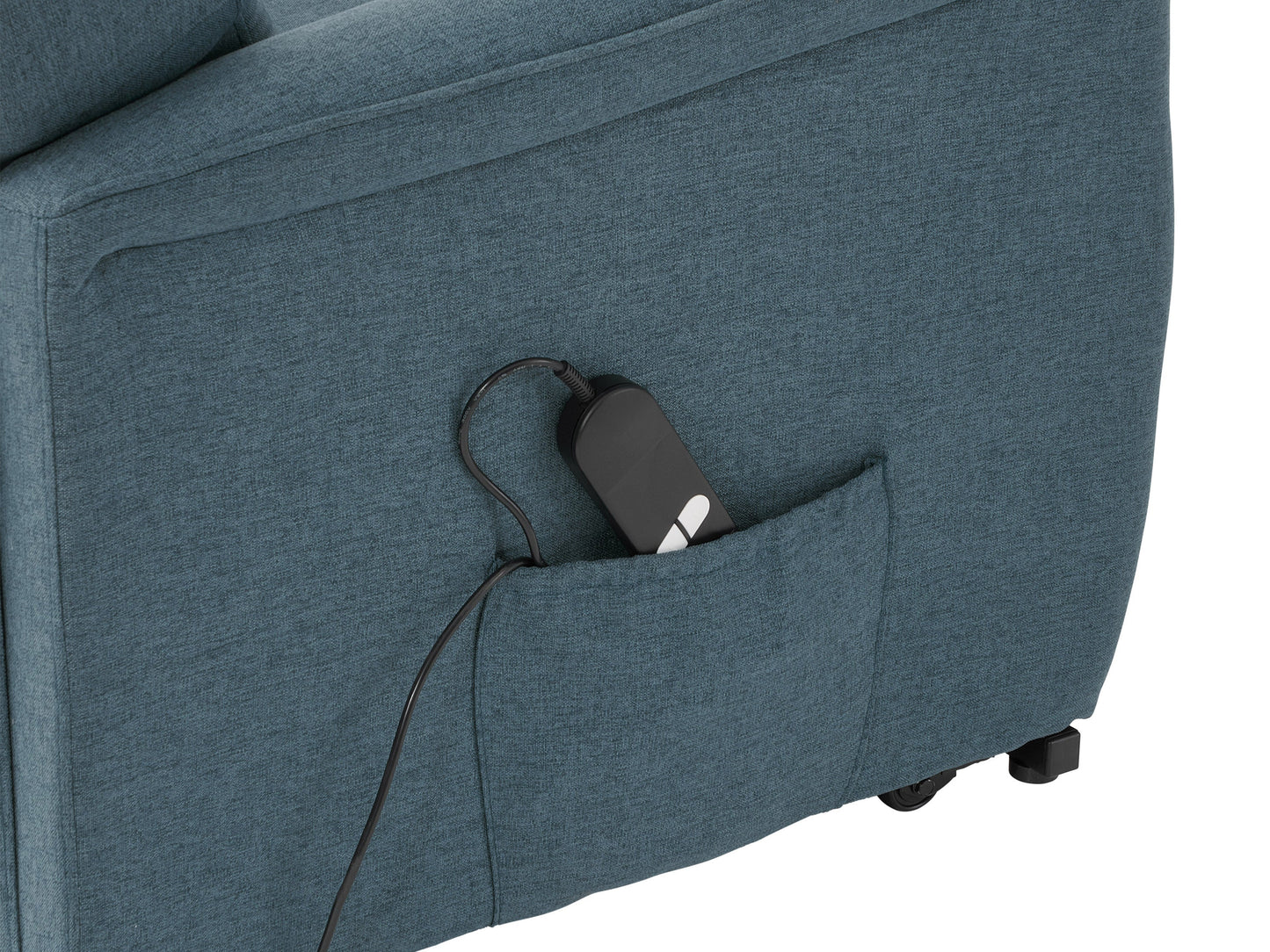 Blue Power Lift Recliner with Remote