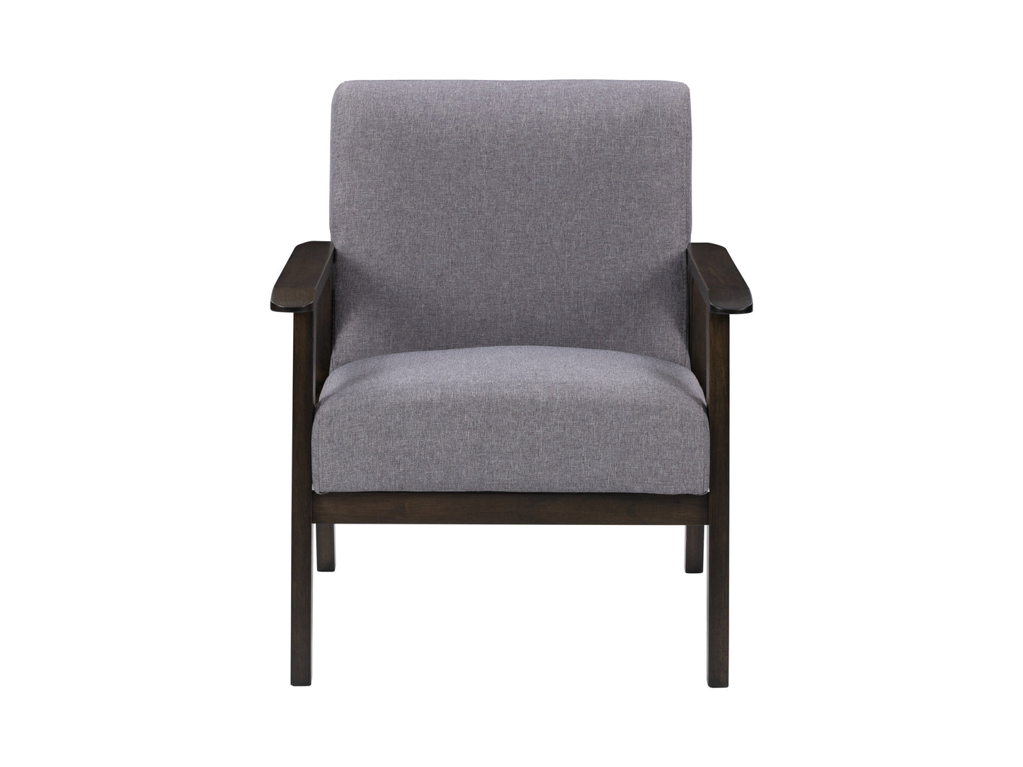Manor Grey Upholstered Mid-Century Modern Accent Chair