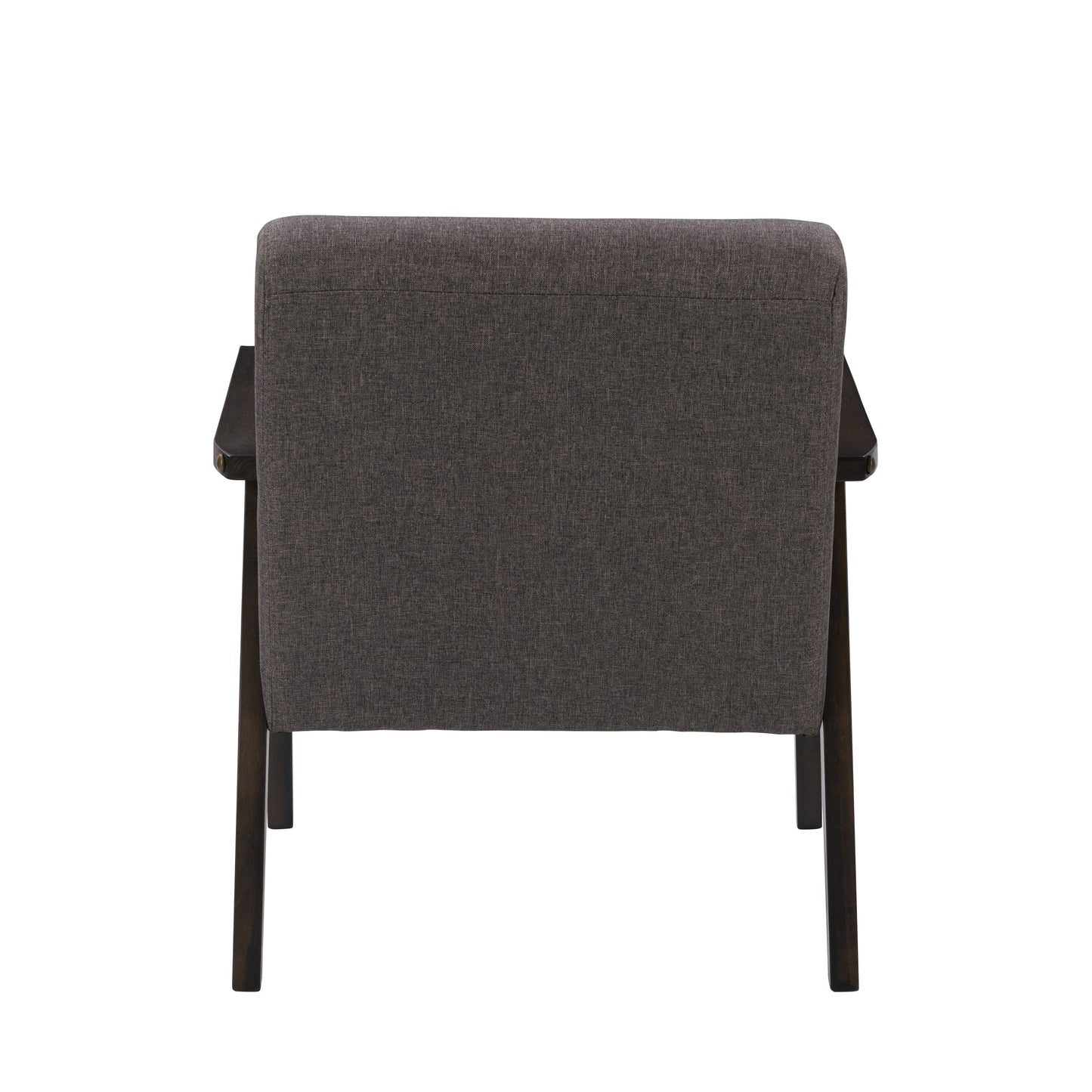 Vintage Brown Upholstered Mid-Century Modern Accent Chair