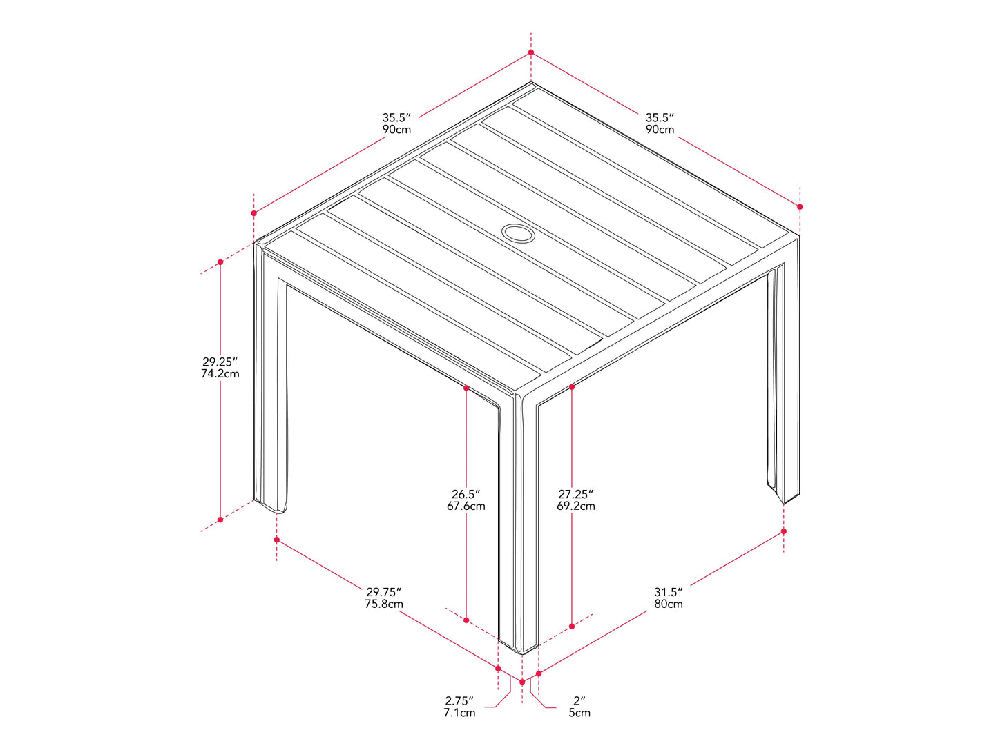 Gallant 5-Piece Outdoor Dining Set
