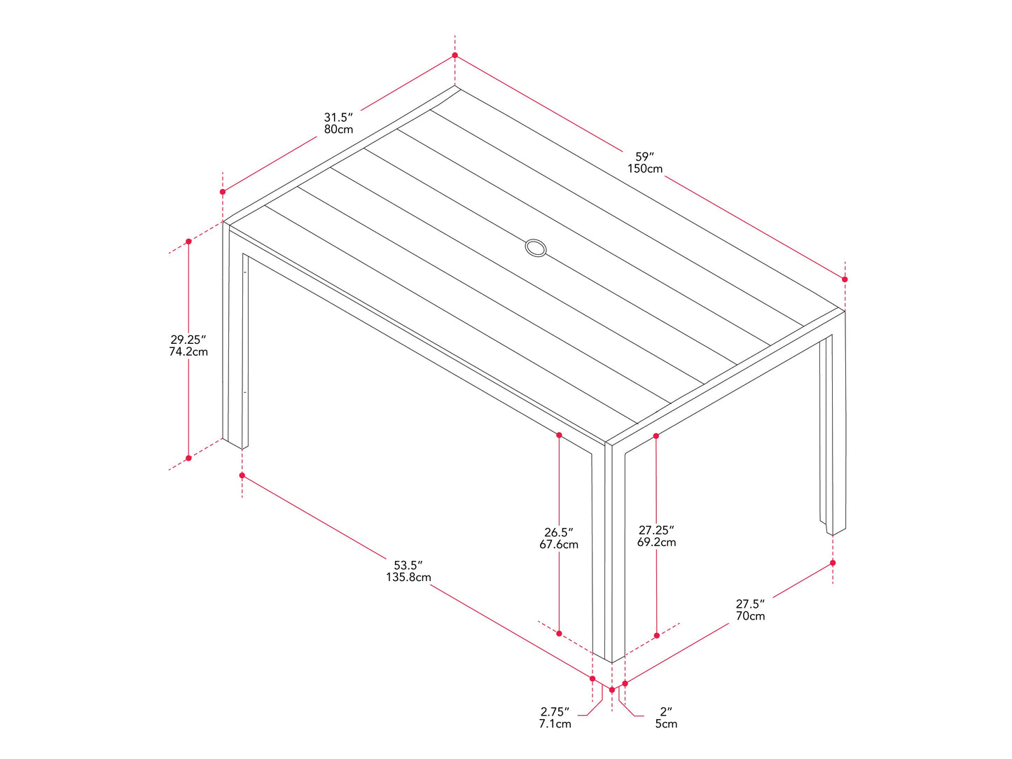 Gallant 5-Piece Patio Dining Set