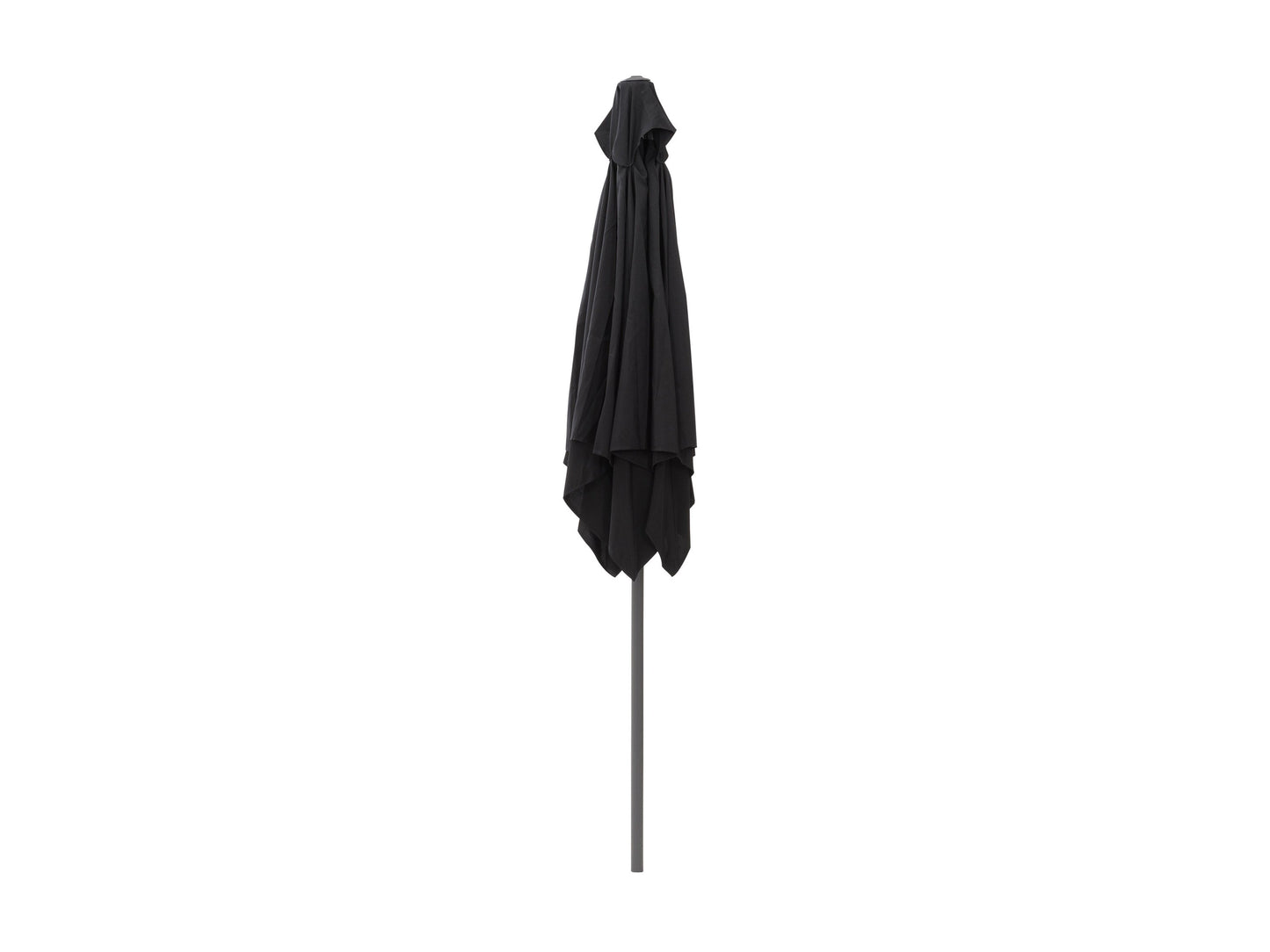 Black 9ft square patio umbrella with tilting feature, sturdy aluminum pole, and weather-resistant fabric, perfect for outdoor shade on patios and gardens.