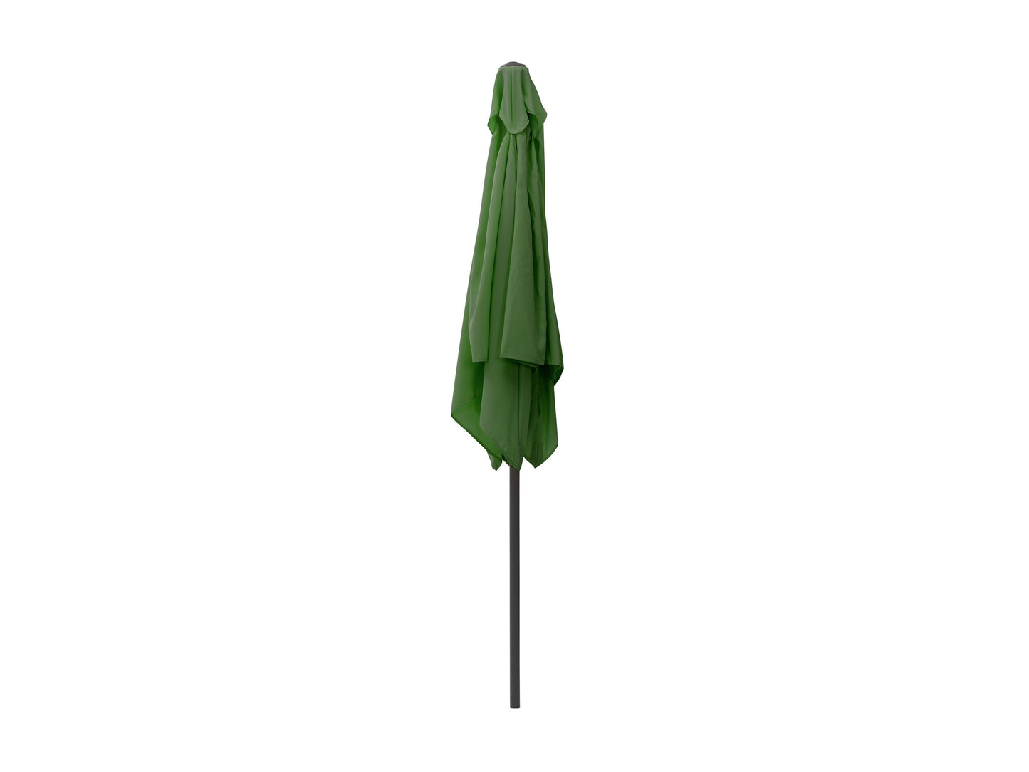 Forest green 9ft square patio umbrella with tilting mechanism, sturdy aluminum frame, UV-resistant fabric, and easy crank lift system, perfect for outdoor shade on patios and gardens.