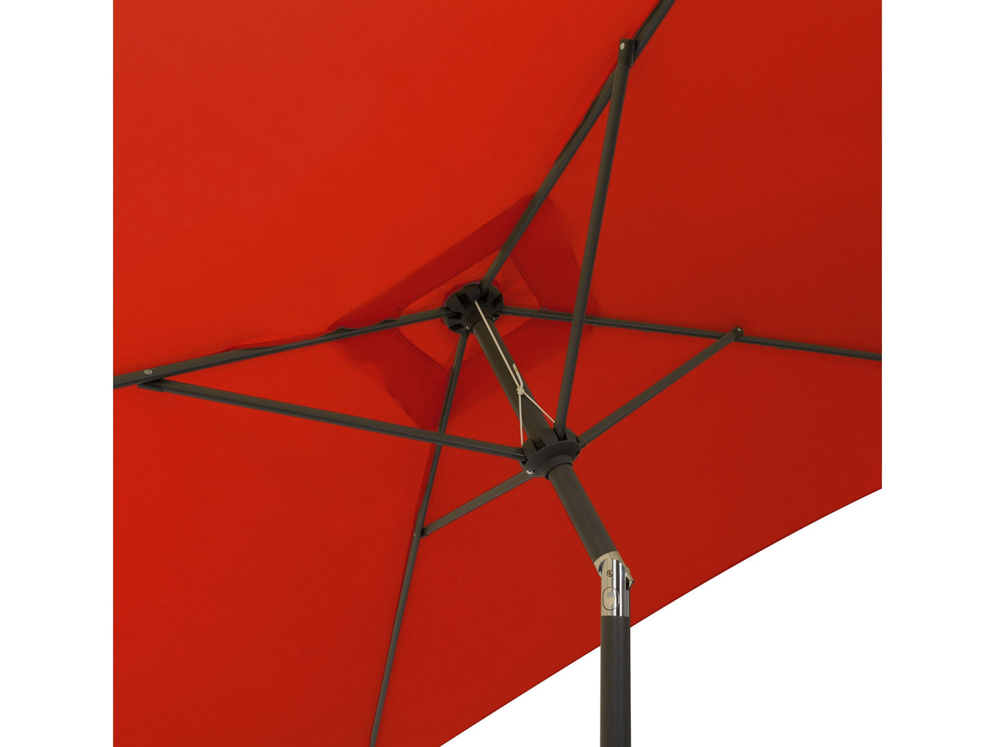Crimson red 9ft square patio umbrella with tilting mechanism, sturdy aluminum pole, and UV-resistant fabric, perfect for outdoor shade and garden decor.