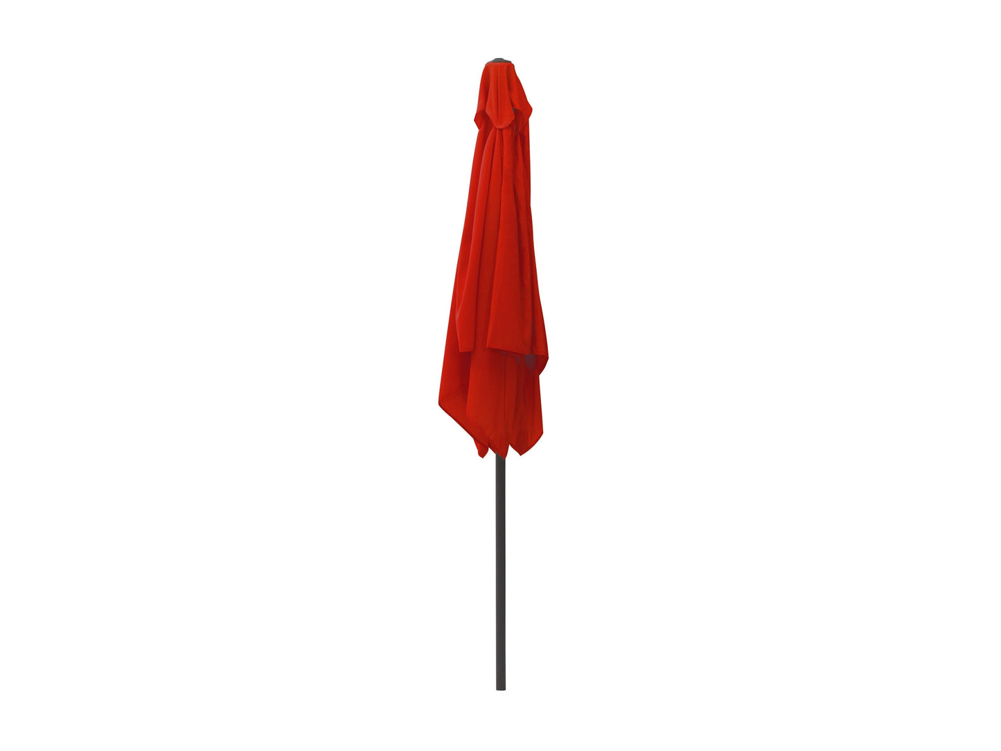 Crimson red 9ft square patio umbrella with tilting mechanism, sturdy aluminum pole, and UV-resistant fabric, perfect for outdoor shade and garden decor.