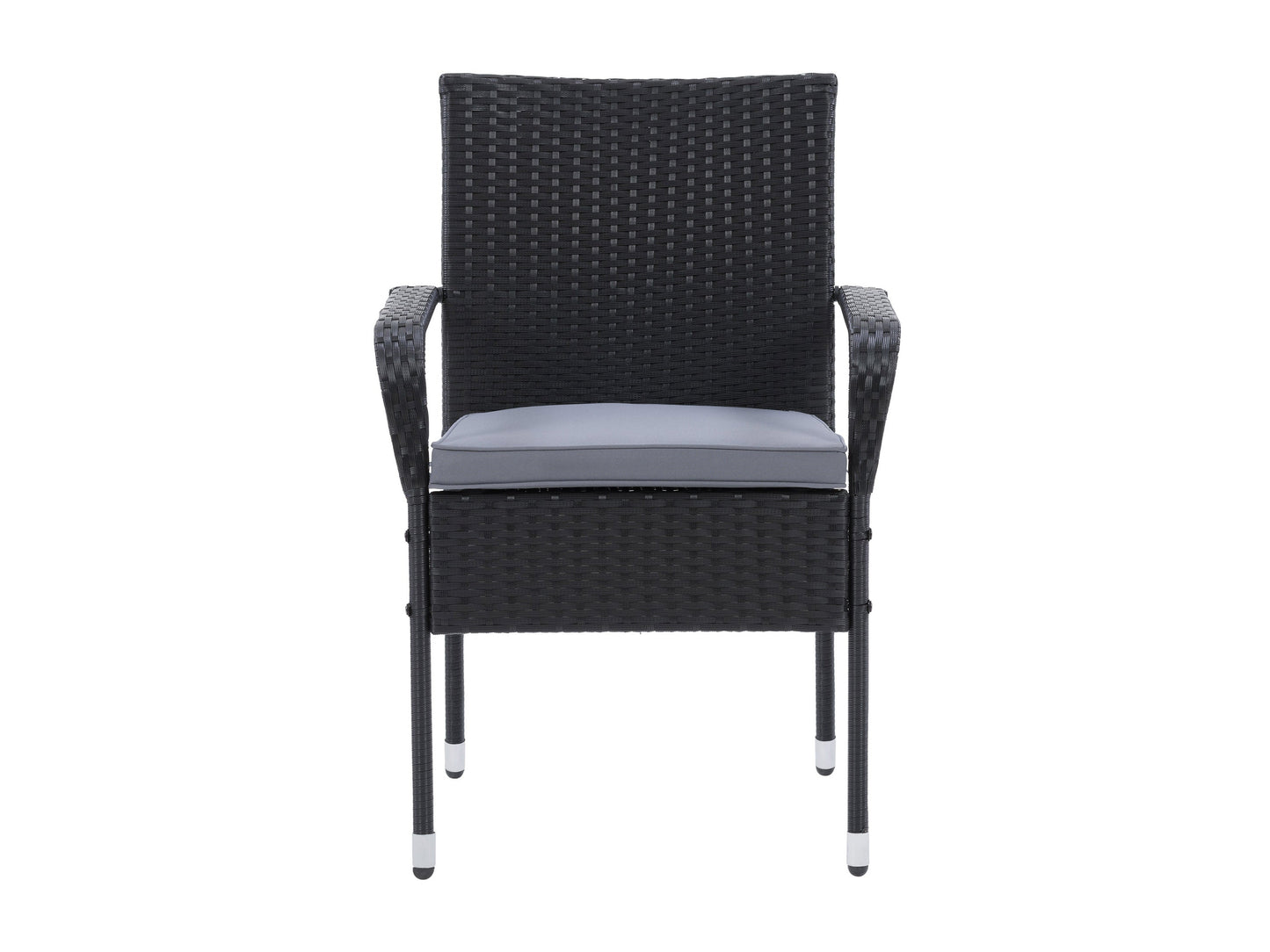 Modern 5-piece patio dining set with a rectangular glass table and four cushioned chairs in beige and brown wicker, featuring weather-resistant materials and a sleek design perfect for outdoor spaces.