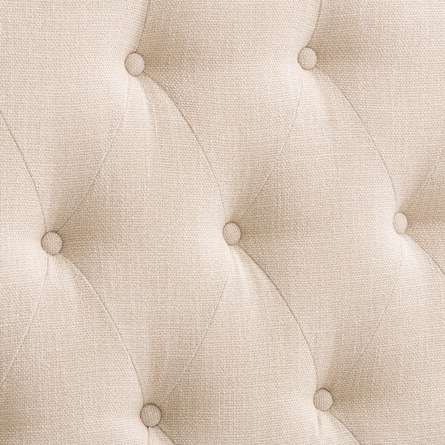 Diamond tufted twin headboard in beige fabric with elegant button details and plush padding, featuring a classic design and sturdy construction for a luxurious bedroom upgrade.