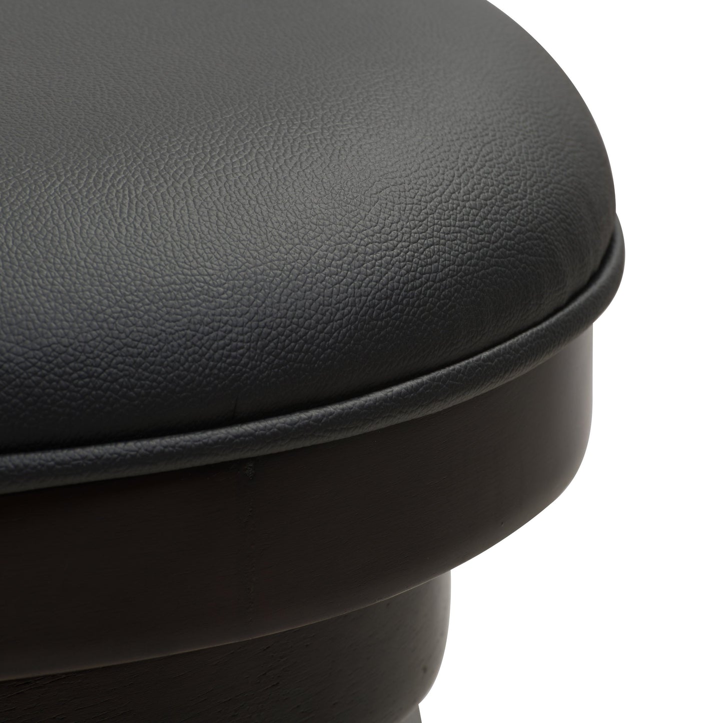 Modern counter height bar stools set of 2 with black metal frame, dark brown faux leather seats, and footrests; sleek, contemporary design perfect for kitchen islands and home bars.