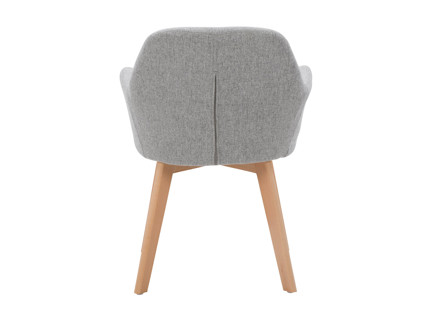 Set of 2 grey dining chairs with cushioned seats, sleek black metal legs, and a modern design perfect for contemporary dining rooms.
