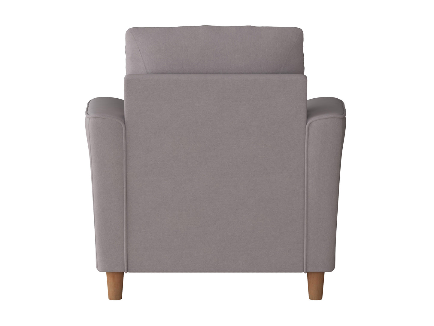 Modern arm chair with sleek black metal frame, plush gray upholstered cushions, and minimalist design. Ideal for contemporary living spaces, combining comfort and style with durable materials and clean lines.