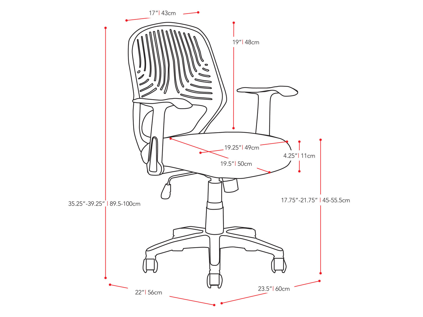 Black mesh office chair with ergonomic design, adjustable height, and lumbar support. Features breathable mesh backrest, cushioned seat, and sleek armrests. Ideal for home office or professional workspace.