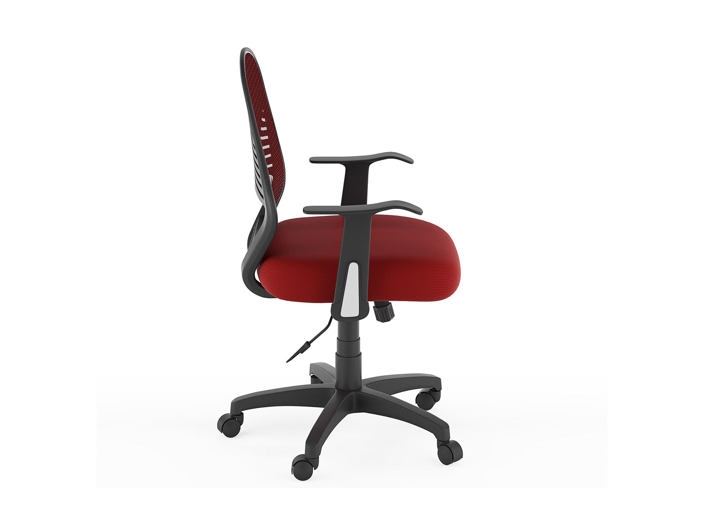 Ergonomic black mesh office chair with adjustable armrests, lumbar support, and breathable fabric. Ideal for home or office use.