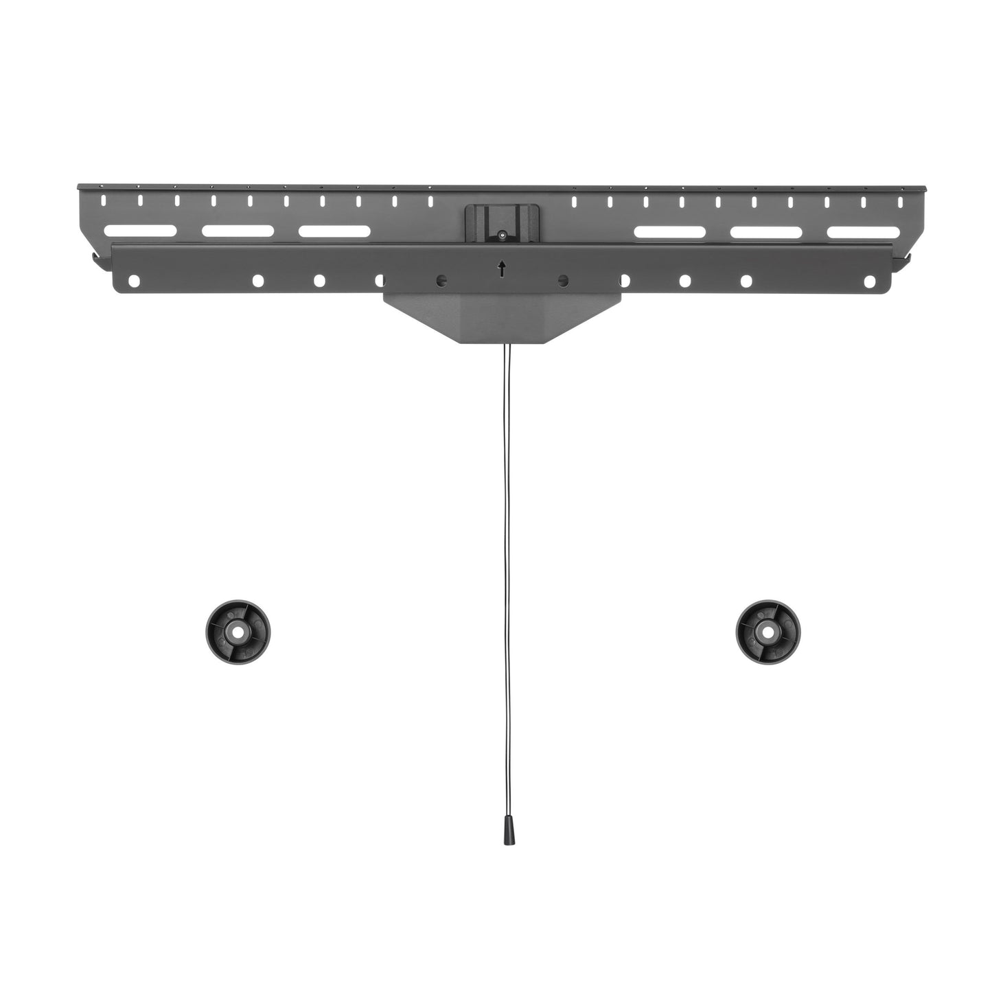 Heavy-duty black TV wall mount for 37" - 80" TVs, featuring a sleek, adjustable arm design, durable metal construction, and easy installation for drywall. Ideal for home or office entertainment setups.