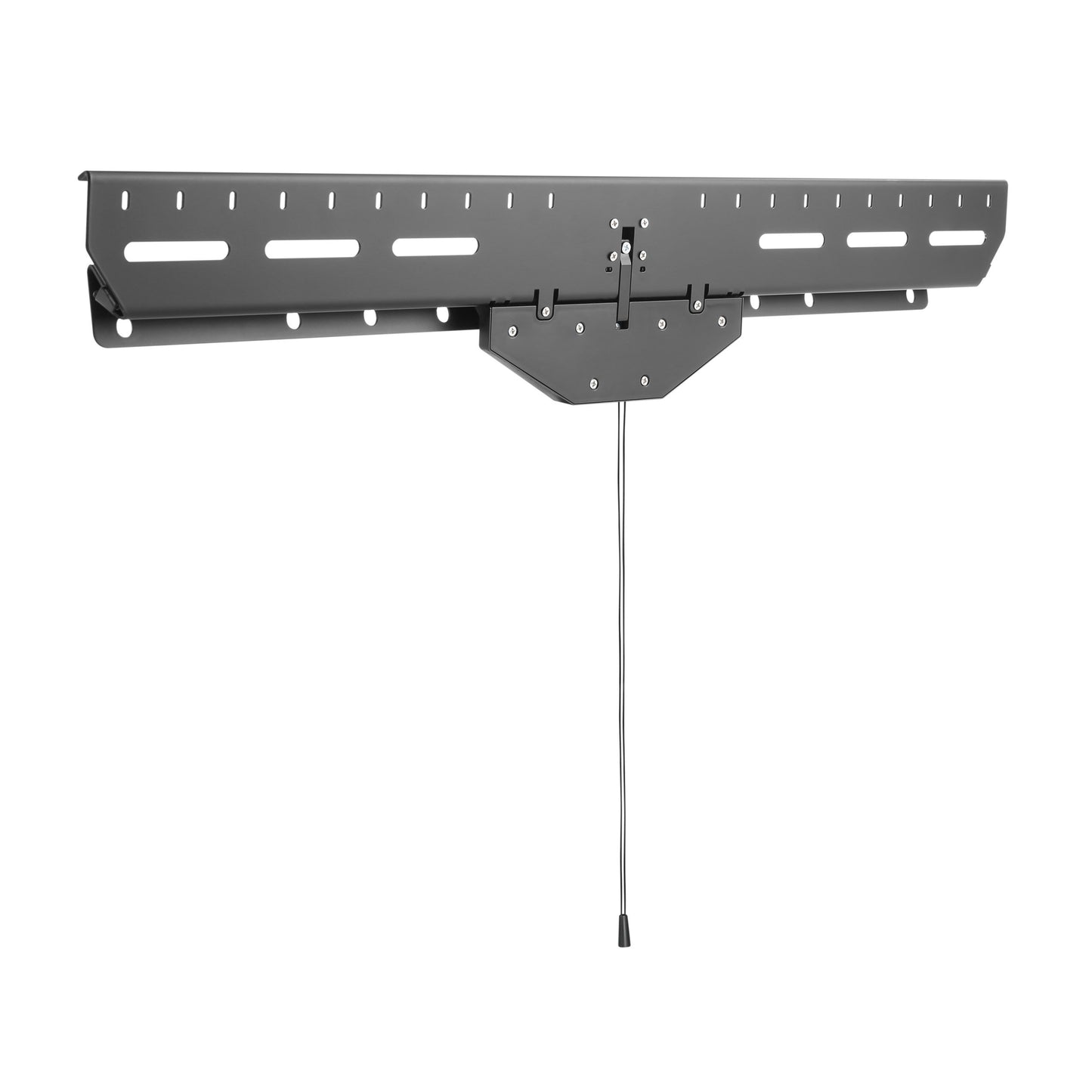Heavy-duty drywall TV mount for 37" - 80" TVs, black steel frame, adjustable tilt and swivel, easy installation with included hardware, sleek and sturdy design for optimal viewing angles and secure support.