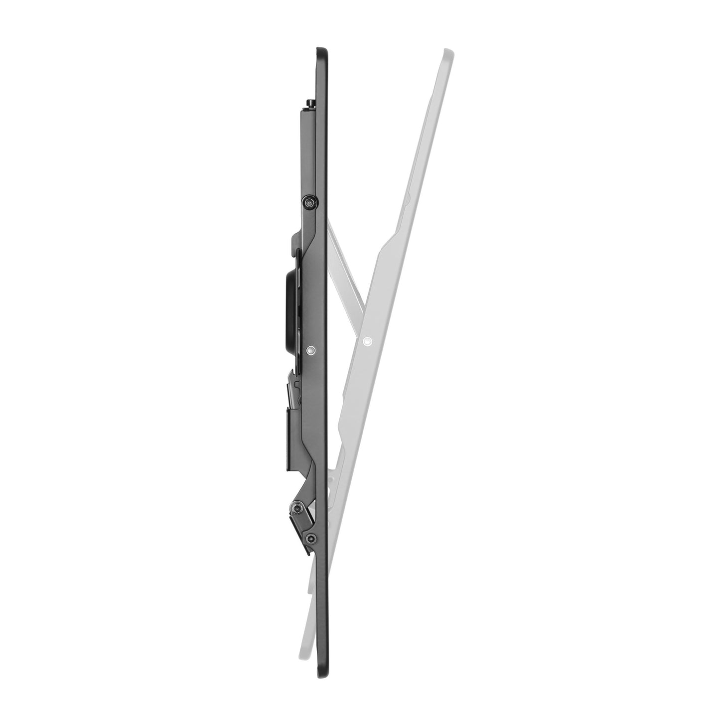 Tilting TV wall mount for 37" - 70" TVs, black with adjustable brackets, sturdy steel construction, and sleek design for optimal viewing angles and space-saving installation.