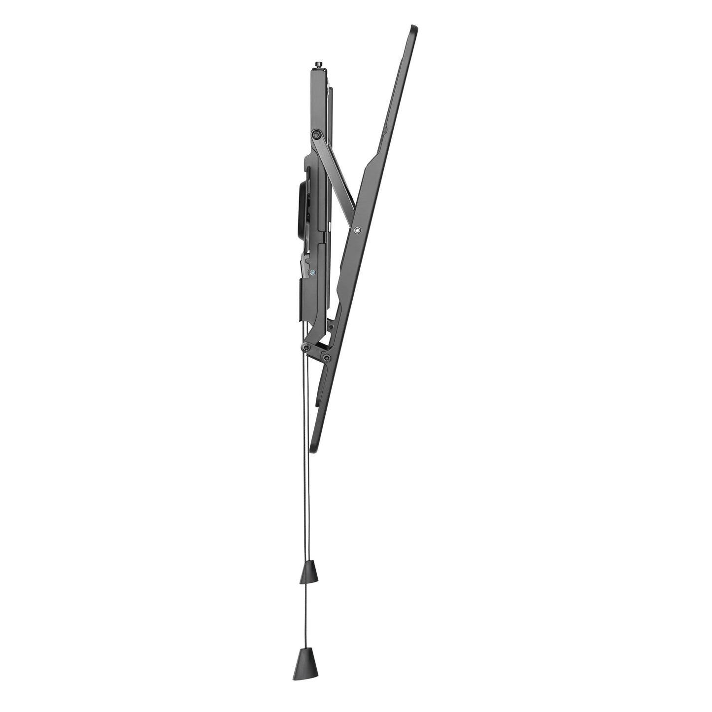 Tilting TV wall mount for 37" to 70" TVs, black metal construction, adjustable angles, secure mounting brackets, ideal for living rooms and home theaters.