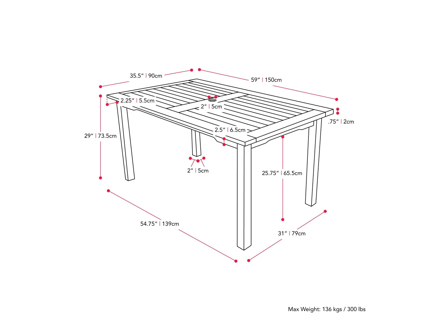 Outdoor patio dining set with rectangular wooden table and four matching chairs, featuring teak wood finish and beige cushions, perfect for garden or deck dining.