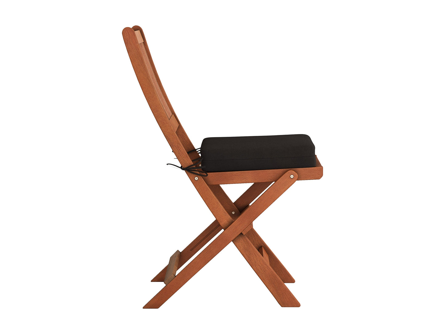 Brown outdoor wood folding patio chairs set of 2, featuring slatted seats and backs, sturdy construction, and a foldable design for easy storage, perfect for garden, deck, or balcony use.