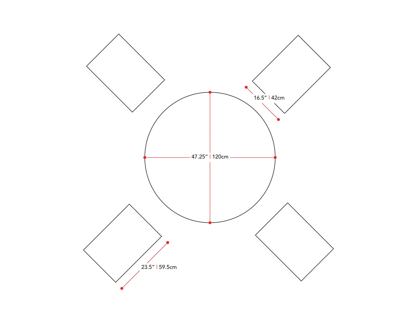 Five-piece folding patio dining set with a rectangular wooden table and four matching chairs featuring a natural wood finish and black metal frames.
