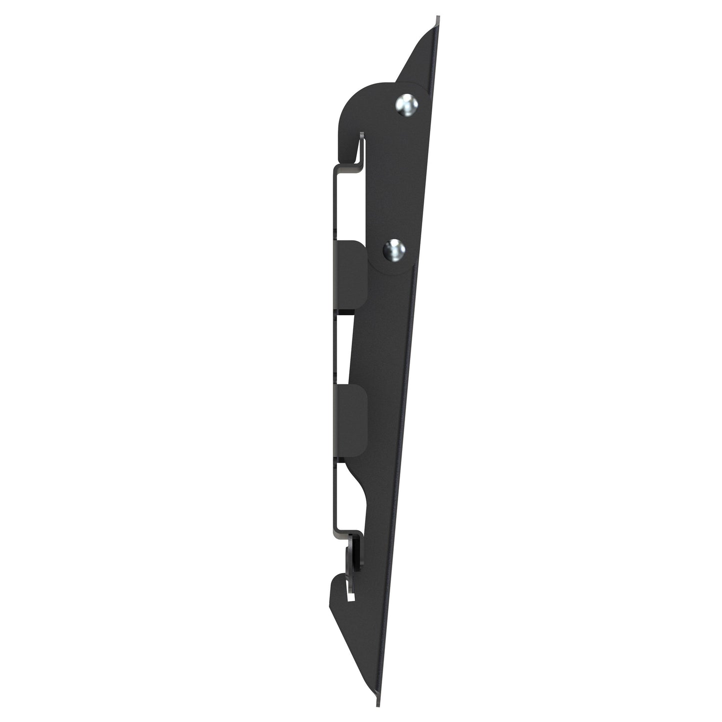 Black adjustable 65 inch TV wall mount with tilt and swivel features, designed for 27 to 65 inch flat-screen TVs, sturdy steel construction, easy installation, and cable management system.
