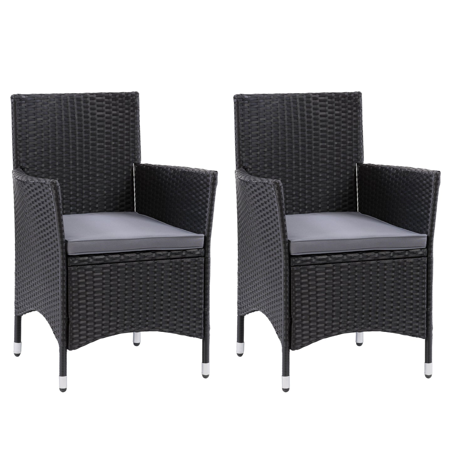 Modern 5-piece patio dining set with a rectangular glass table and four cushioned chairs in beige and brown wicker, featuring weather-resistant materials and a sleek design perfect for outdoor spaces.