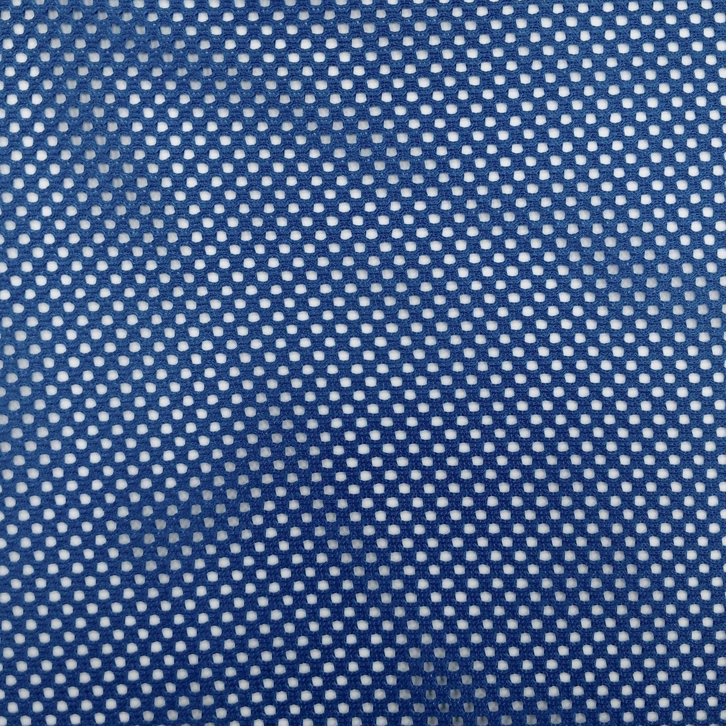 Blue fabric office chair with ergonomic design, cushioned seat, high backrest, and adjustable armrests. Features a sturdy metal base with smooth-rolling casters, perfect for home or office use.