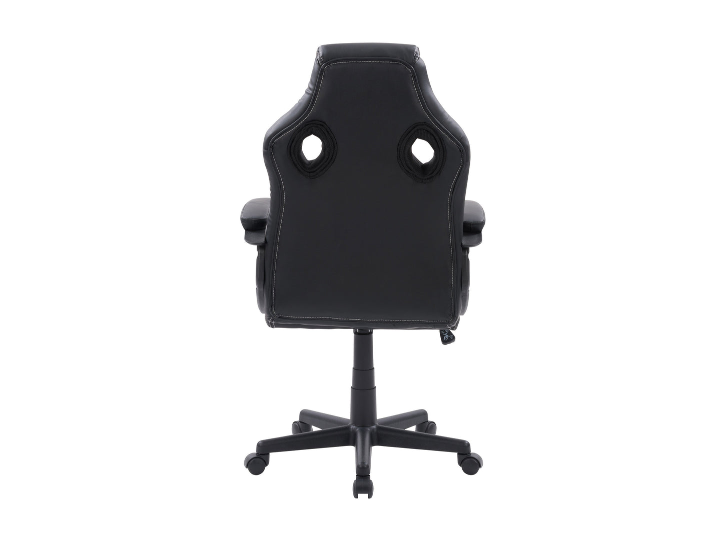 Black and red reclining gaming chair with ergonomic design, adjustable armrests, lumbar support cushion, and high-density foam padding. Ideal for gamers seeking comfort and style in their setup.